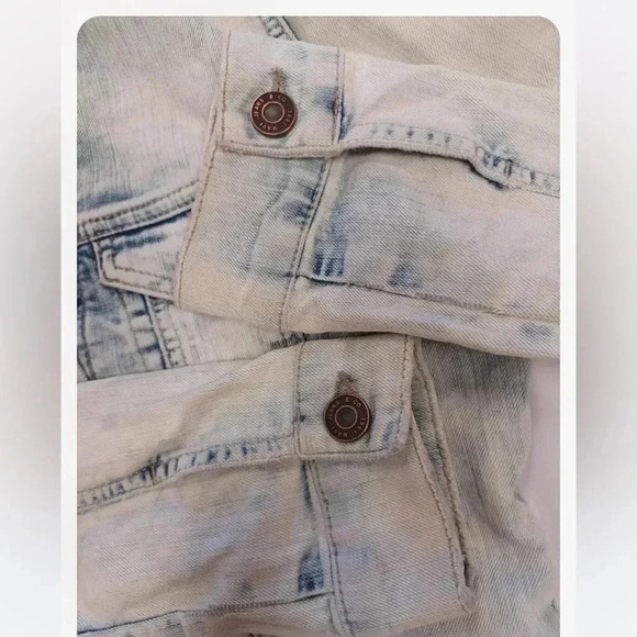 Mavi Acid Wash Light Wash Denim Jean Jacket Size XS - Picture 7 of 10